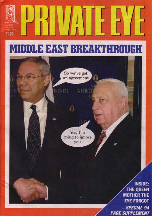 Colin Powell Ariel Sharon