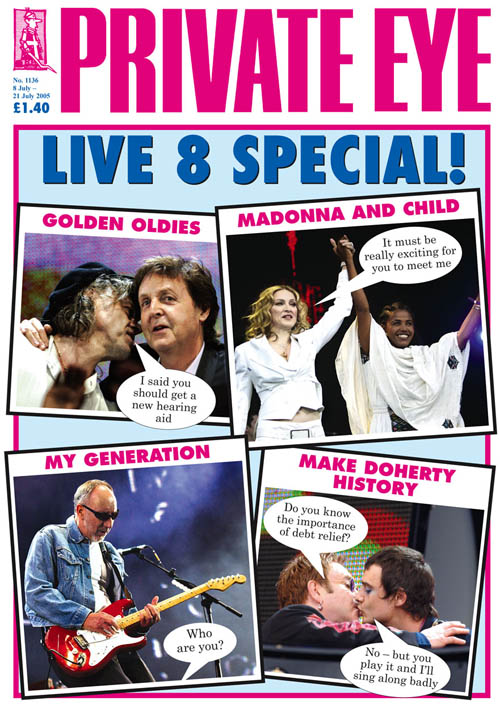 Bob Geldof Paul McCartney Madonna Pete Townshend Elton John Pete Doherty