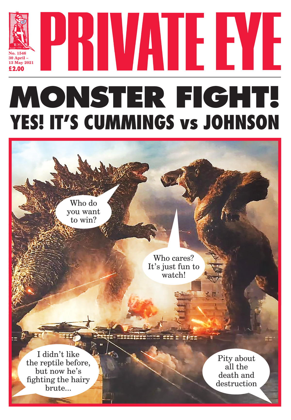 Godzilla King Kong Boris Johnson Dominic Cummings