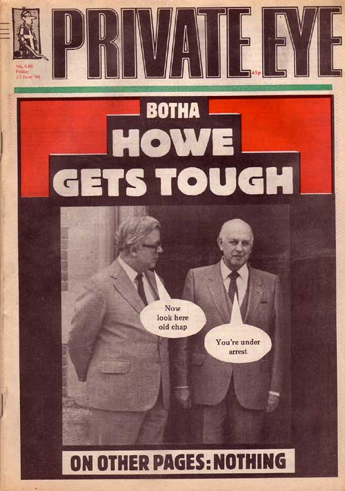 Geoffrey Howe P W Botha